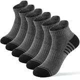 Quoboquo calcetines running hombre tobilleros calcetines deporte antideslizantes trail cortos deportivos algodón transpirable antiampollas meias homem 6 pares 43-46