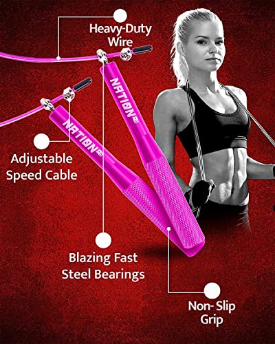 WOD-Nation-Alluminum-Handle-High-Speed-Adjustable-Jump-Rope-for-Women-and-Men-Perfect-Skipping-Rope-for-Boxing-Fitness-Workout