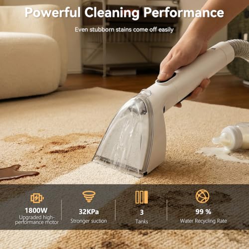 Redroad 1800W Steam Carpet Cleaner
