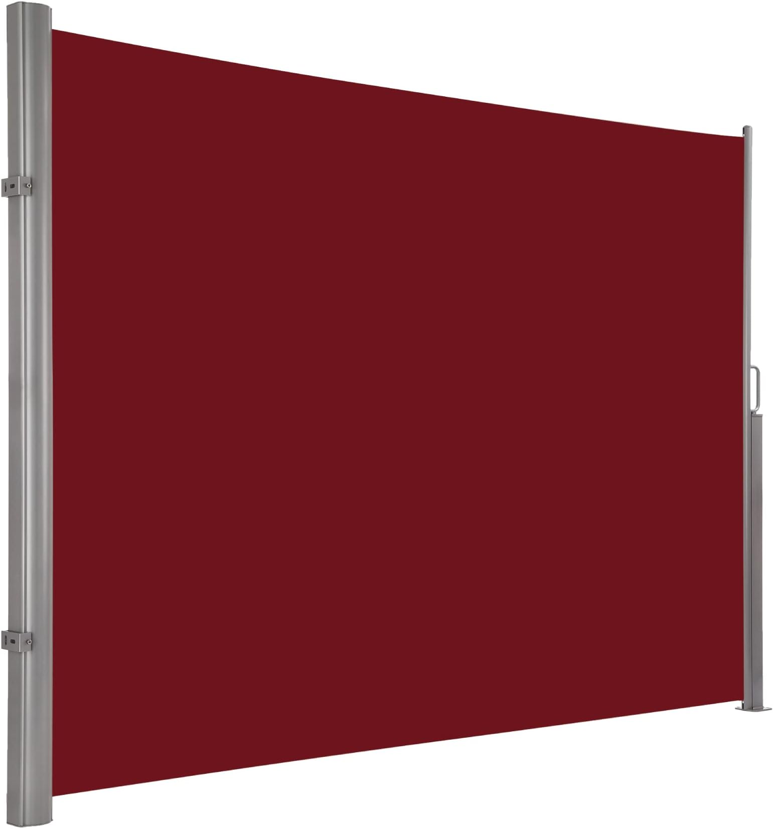 Ultranatura Side Awning Maui, Extendable Sidewall Awning, Side Roller Blind For Balcony, Terrace And Garden, Sun, Wind and Privacy Protection, Robust, 300x180 cm (LxH), Red