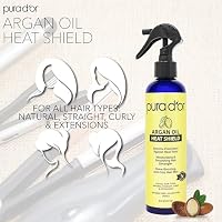 PURA D'OR 8 Oz Argan Oil Heat Shield Protectant Spray with Select Organic Ingredients, Protects Up To 450º F From Flat Iron & Hot Blow Dry, Leave-In, Define & Shine Dry & Damaged Hair — image 3