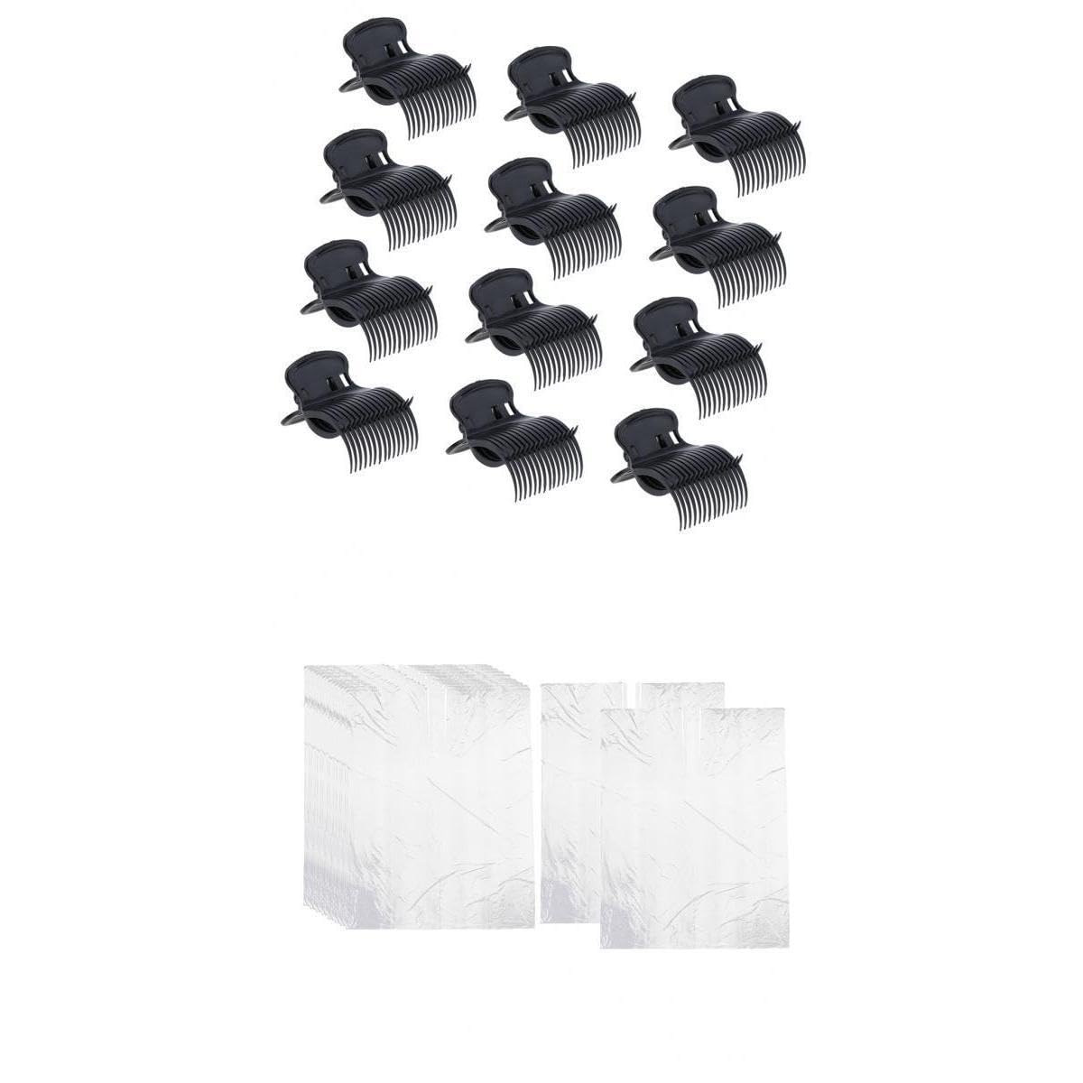 calandis ™ 50 Waterproof Hair Styling Coloring Gown Capes with 12 Roller Hair Clips | Styling Capes & Gowns | Salon & Spa Equipment-picture-29