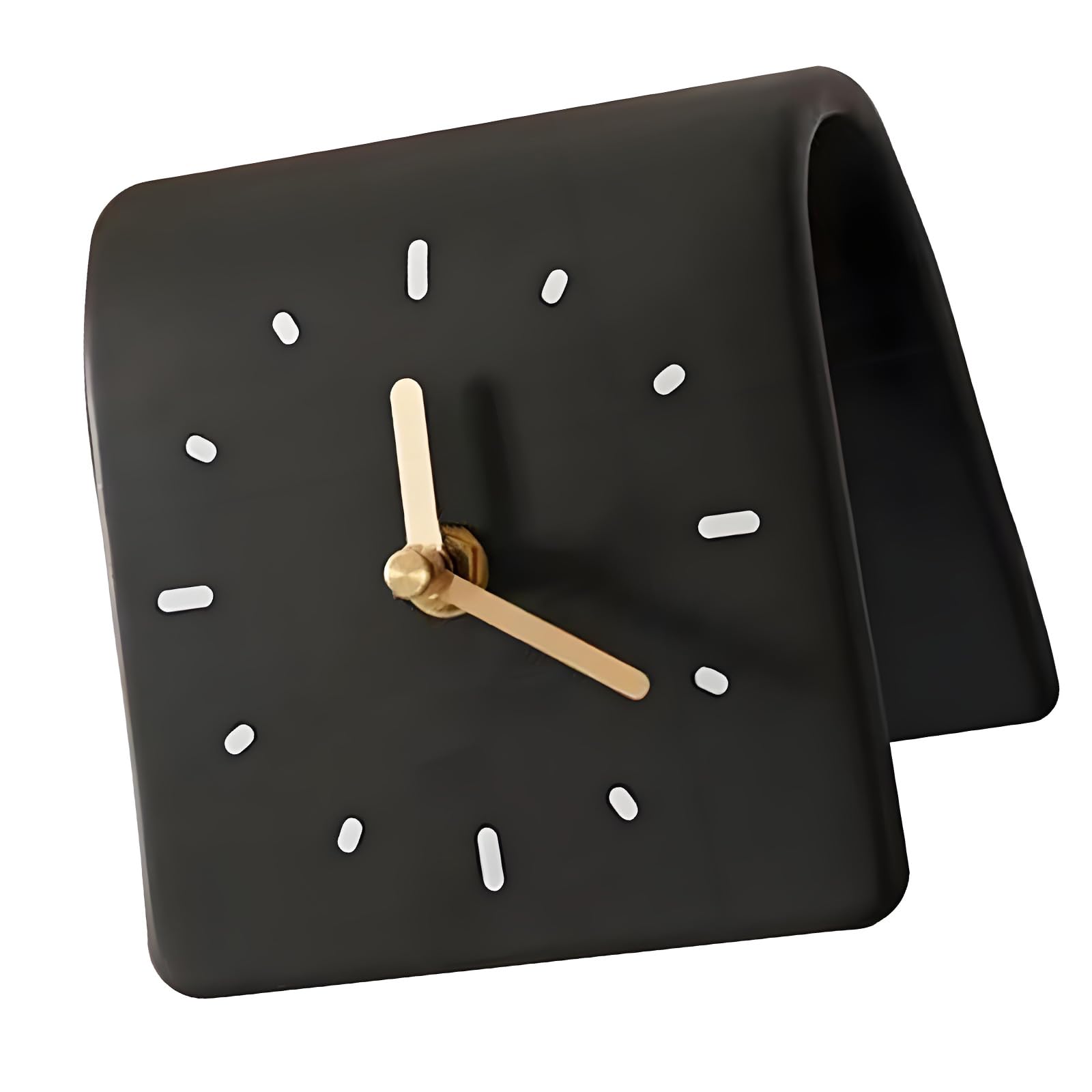 Mekalero Battery Operated Desk Clocks Silents Not Ticking Analog Small Clock Decorative Tabletop Clock for Bedside Bedroom Kitchen Bedside