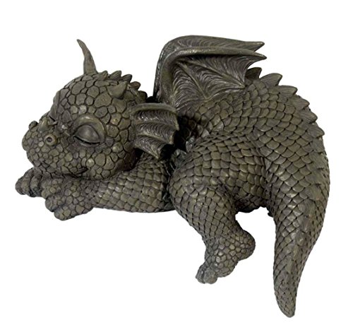 MystiCalls by Mayer Chess Figure de Jardin Dragon Assis sur Le Bord Regarde à Gauche! Jardin! Figurine! Dragon! Cover