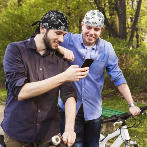 Image of DOCILA 4 Pcs Do Rags Skull Caps for Men Bandana Hat Helmet Liner Beanie