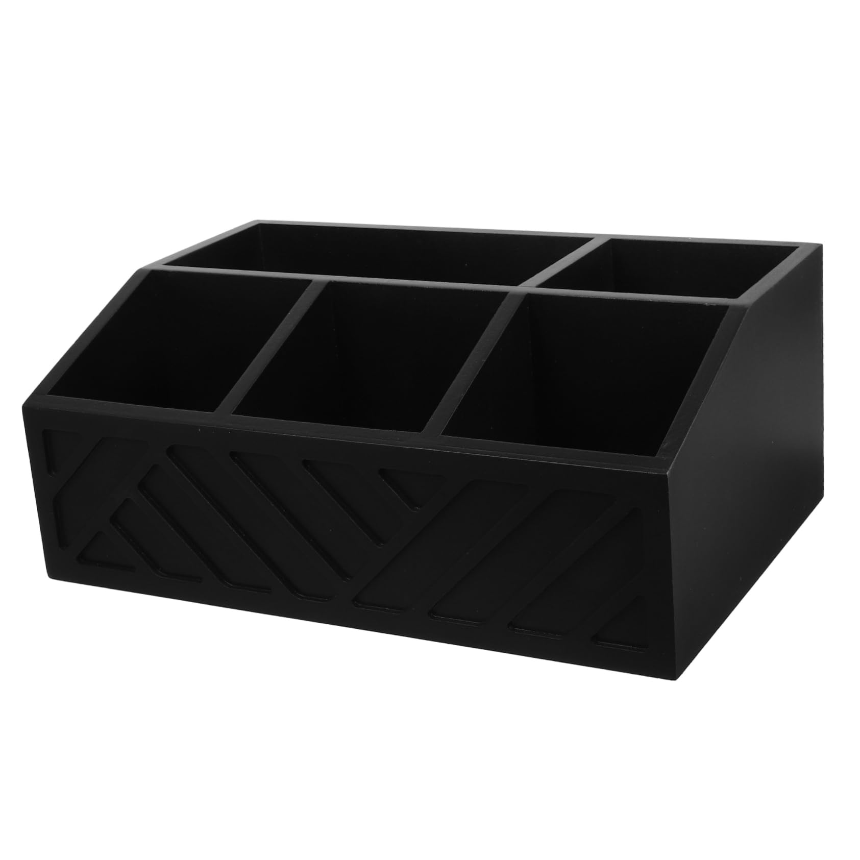 IMIKEYA Schwarze Holzkiste mit Fächern zur Aufbewahrung für Teebeutel | Kaffeehäuser und Zuhause, Kompakte Kasten mit Klaren Linien, Moderne Optik