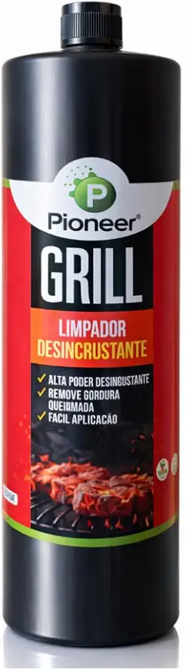 Limpa Grill Desengordurante e Desincrustante Profissional Pioneer 1L para Grelhas, Chapas, Fornos e Cozinhas Limpeza Pesada