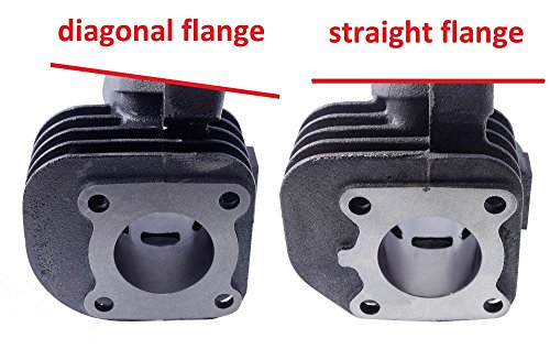 2EXTREME 50ccm 12mm Zylinder kompatibel für EXPLORER ATU Iron, Kallio, Race GT, Speed, Spin GE 50cc