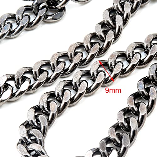 Double K Basic Strong Leash Biker Trucker Key Jean Wallet Chain (21") BLACK CS146203