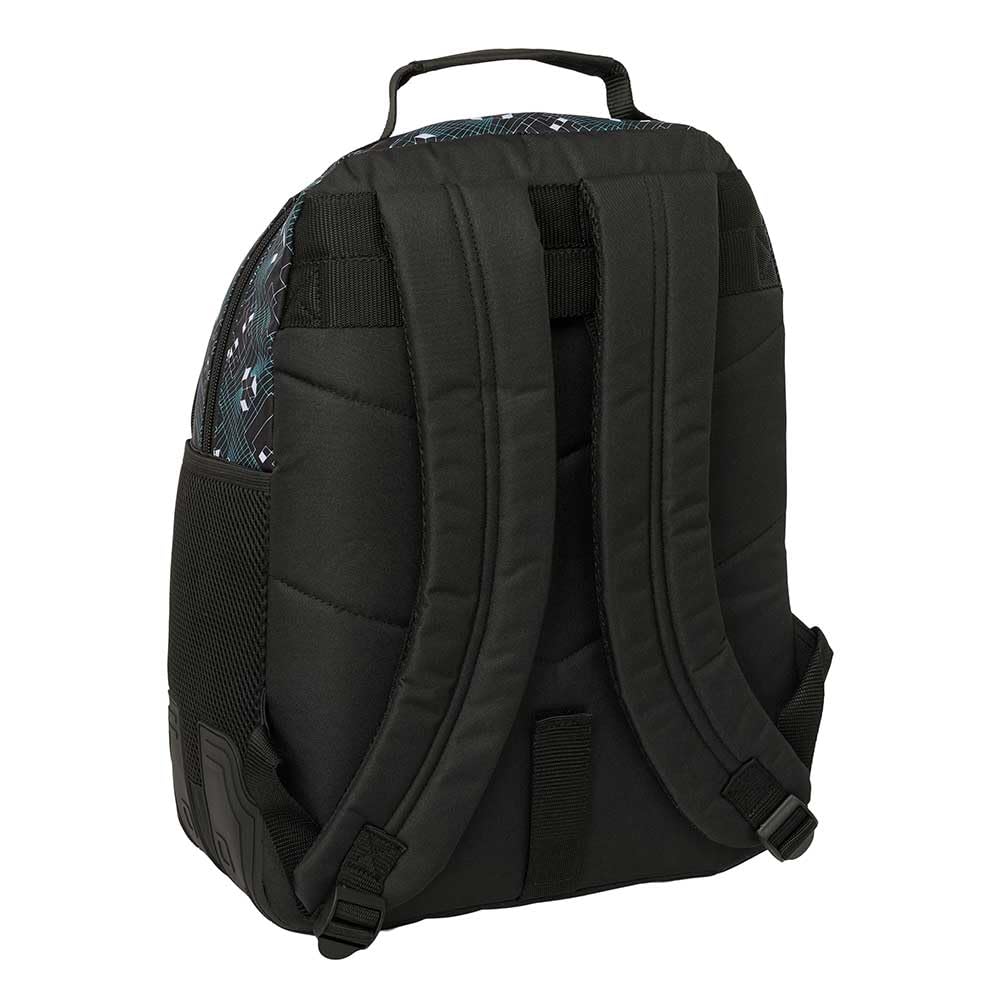 SAFTA | Mochilas Escolares Minecraft Adaptables a Carro, 32x42-44x15-16 cm, Doble Compartimento con Cremallera, Espalda y Hombreras Ergonómicas Acolchadas, Bolsillos Portabotellas, Medidas 32x15x42 cm