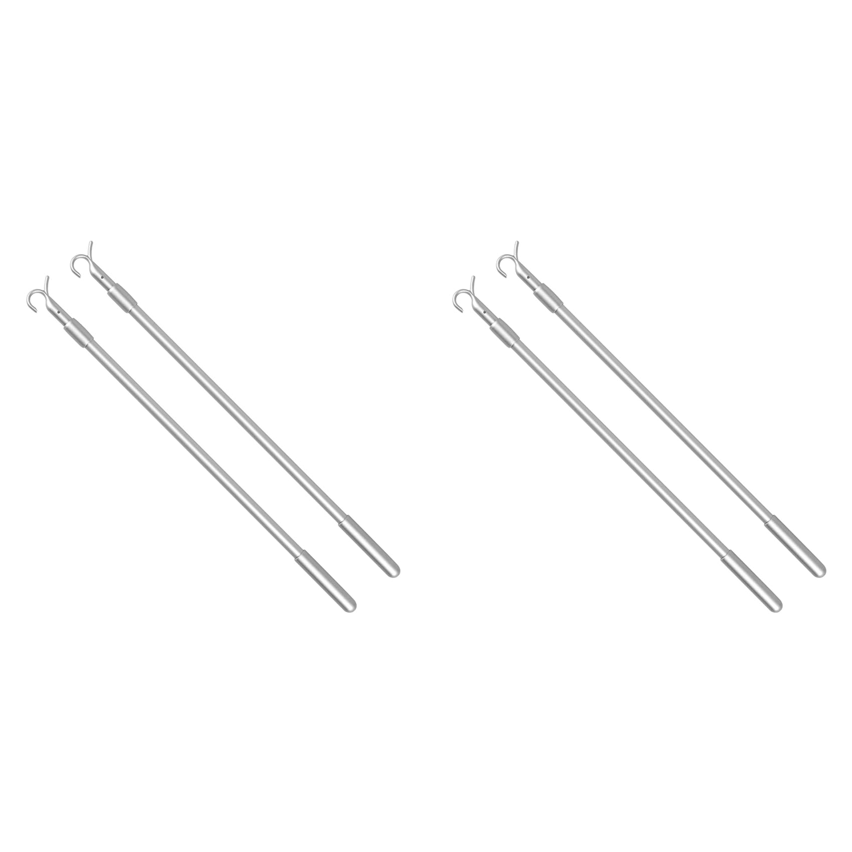 Vjsujehgy Easy Pull Telescopic Draw Blind Tilt Wand, 13-24in Length Adjustable Blinds Rod, Down & Up Clothes Hanger Hook Pole 4pcs