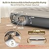 KASIMO Air Mattress Queen with Built-in Battery Powered Removable Pump, TPU Blow Up Mattress with Pillow, Strong Support All Night, No Lost Air,Compact Inflatable Air Bed for Home Guests Camping