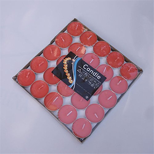 50pc/Box Round Colorful Wax Candle Home Decor Gift Wedding Birthday Party Candle Paraffin Wax