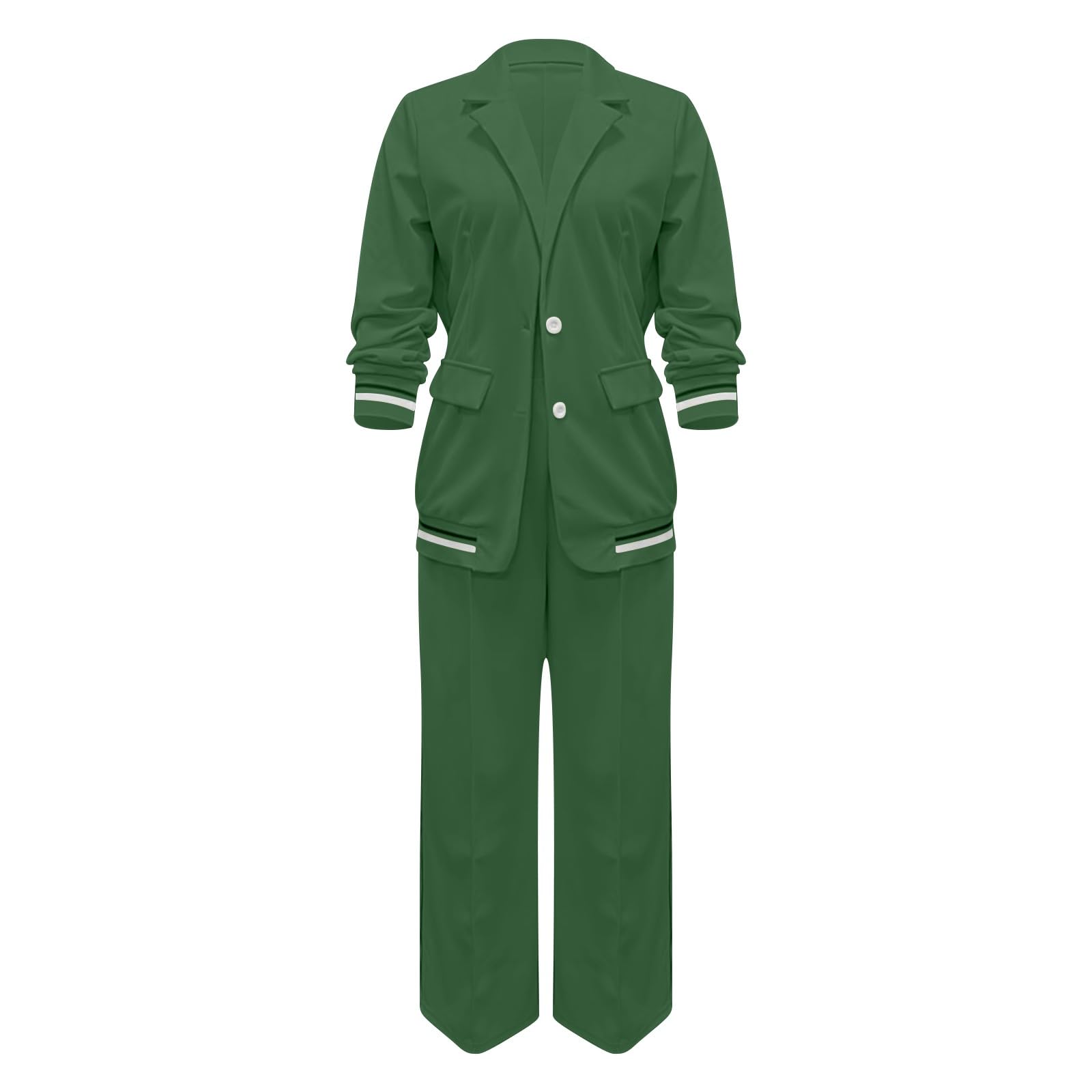 Generico Vestido de mujer elegante conjunto trabajo con solapas y botones Slim Fit conjunto casual talla grande de pantalones chaqueta ropa ligera para oficina ocasiones formales y negocios