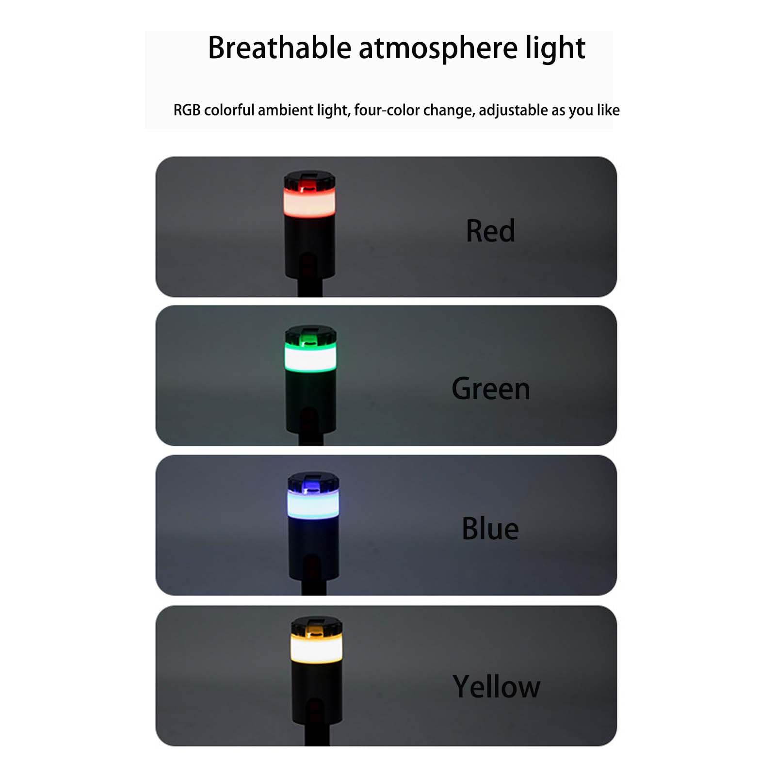 Luces telescópicas de camping, 6000 mAh, recargable, para aventuras al aire libre, batería de emergencia de hasta 40 horas con puerto de carga, luz de trabajo y modos RGB, control de botón de cinco