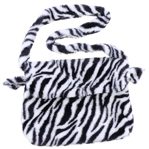 Sac cabas en peluche zèbre Yardwe pour femme idéal pour le voyage et l'usage quotidien