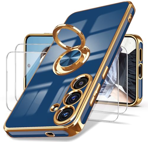 Coque Samsung S25 FE 5G anti-chute avec béquille et protection d'écran anti-rayures