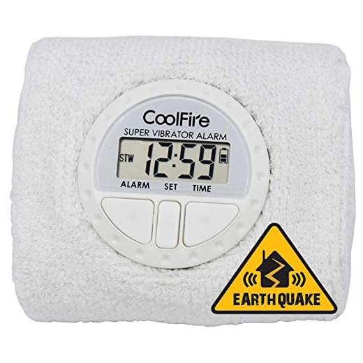 CoolFire Vibrating Alarm Clock - Silent Alarm Wristband Vibrating Alarm Watch. Silent Wrist Shock Alarm Clock. Vibration Alarm Bracelet, Alarm Clock for Heavy Sleepers & Smart Alarm Clock USB 1685M