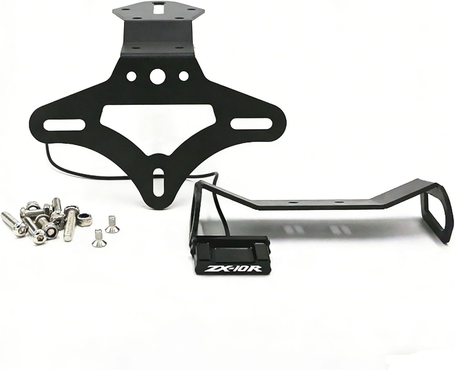 Motorbike Rear License Plate Holder Mount with Light Mount Holder Fit for K-AWASAKI Ninja ZX-10R 2016-2022