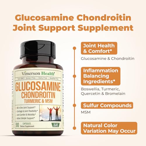 Glucosamine Chondroitin MSM â Joint Support Supplement for Women and Men with Glucosamine Sulfate 1500 mg, Chondroitin and MSM â for Cartilage, Joint Health and Flexibility â 90 Capsules - Image 6