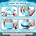 RoundFunny 2 Pcs Foam Swim Aquatic Cuffs Equipment Water Aerobics Float Ring with Detachable Hook and Loop Fastener Fitness Workout Set for Swimming Fitness Training Pool Exercise (Blue)