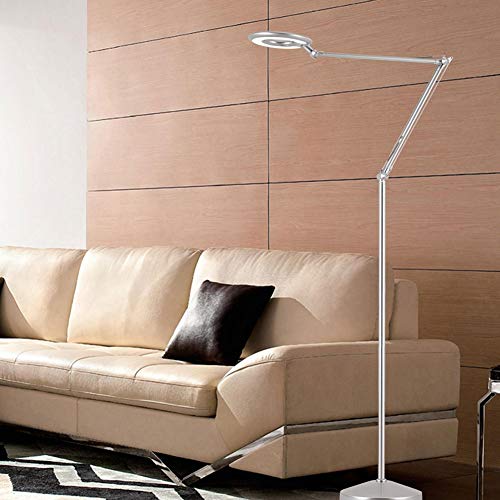 Preisvergleich Produktbild Unbekannt Beauty-Lampe LED-Kaltlichtlampe Lupe einfach modernen weißen superhellen vertikalen Metallwimpern Muster Stickerei Stehleuchte 12-12