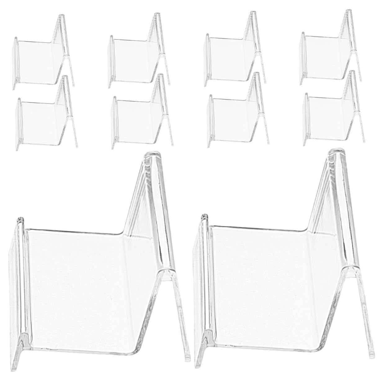 Transparent Présentoir de Cartes de Visite 7cm 10 Pièces Ps