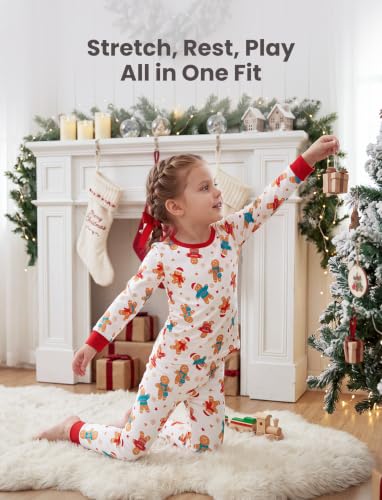 Image of PATPAT Bamboo Viscose Pajama Sets for Toddler Boys & Girls Baby Kids, Ultra-soft Snug fit Pjs Sleepers for Birthday Holiday