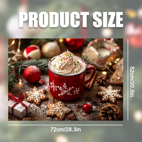 Image of Nuxovilar Red Cup Mug Stove Cover Diatom Mud 28.35x20.47 In | Glass Protector Countertop Mat Counter Saver Cooktop Cover Kitchen Festive Decor Room (Red Cup Pattern)