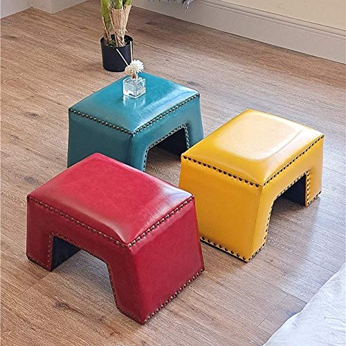 Muebles elegantes para el hogar y taburete cuadrado de cuero salon 3