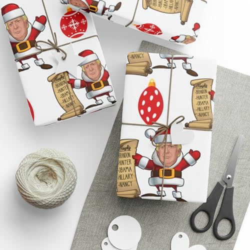 Great-Santa-Trump-Wrapping-Paper-for-Gifts-Pro-Trump-Naughty-List-Christmas-Gift-Wrap-Lets-Go-Brandon-Maga-Gift-Wrap-Christmas-Trump-30-x-72