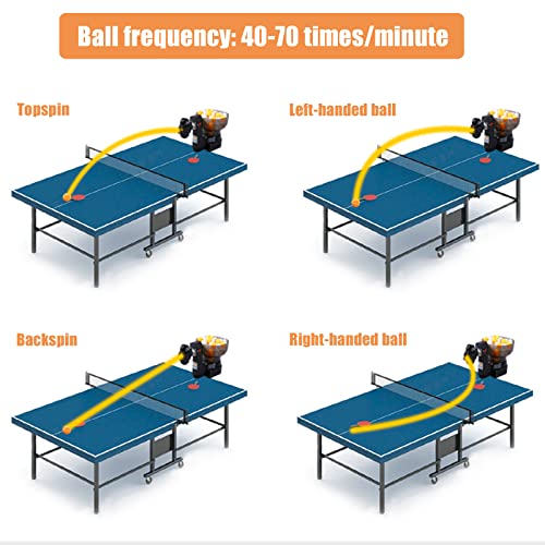 Kweetle Table Tennis Robot Hp-07 Portable With 36 Different Spin Balls Automatic Ping Pong Robot Ball Machine Ping Pong Machine For Training With Table Tennis Balls（Only Machine） #TOP3