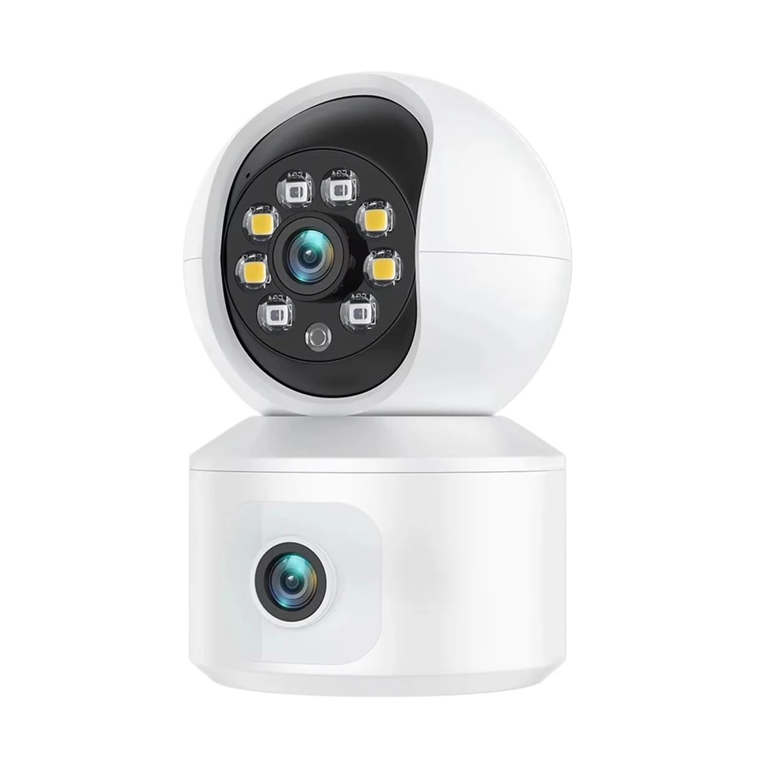 NCAEVGXRWJT 6MP WiFi PTZ Home Security Device Dual Lens Dual Screen Auto Tracking Baby Monitor(AU,6MP No Card)