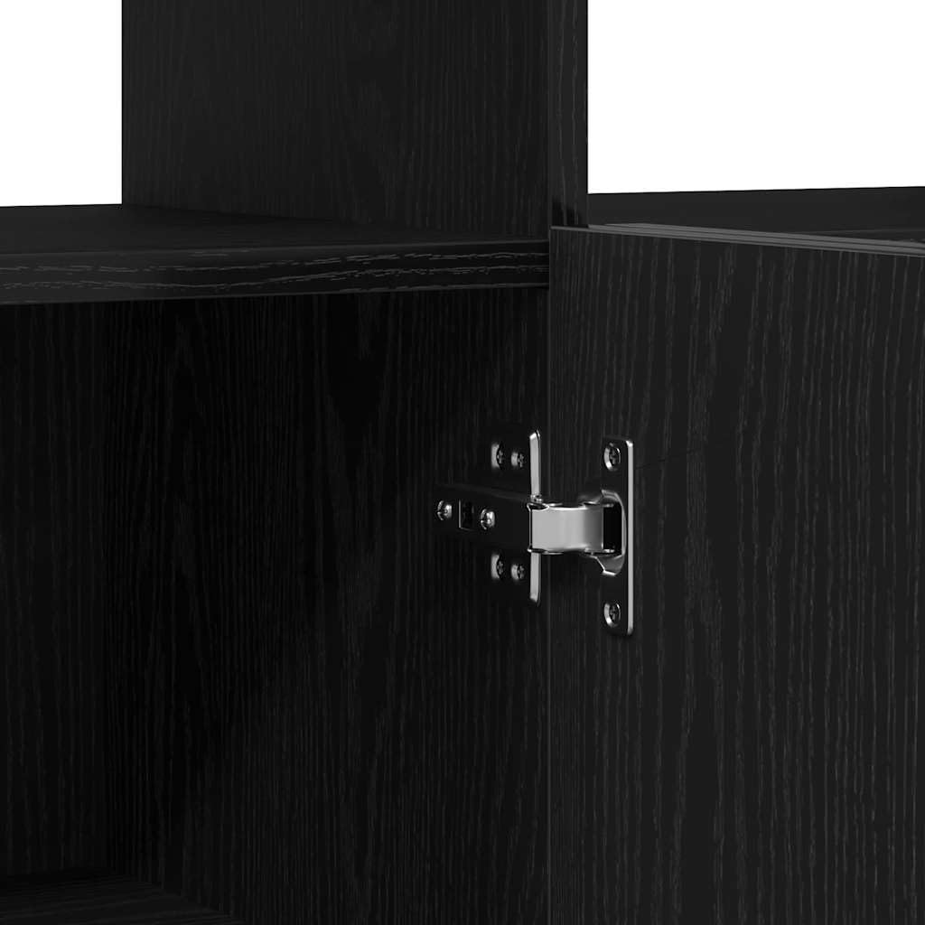 vidaXL Buffet Chêne Noir 80 x 35 x 75 cm Bois d'ingénierie, Buffet rectangulaire élégant pour Le Salon, Meuble de Rangement Moderne, Cabinet d'intérieur Polyvalent
