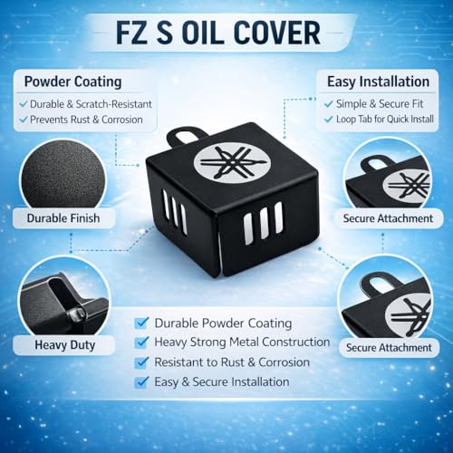 Image of Yamaha FZ S Version Rear Disc Brake Oil Cover Disc Fluid Box Cover Master Oil Reservoir Frame Guard (Black)