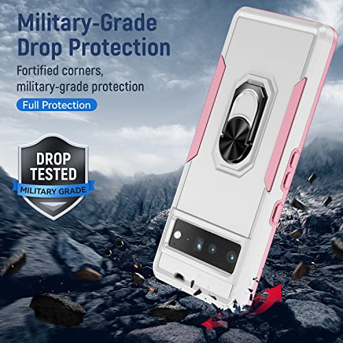 Coque Google Pixel 7 Pro robuste de qualité militaire 2 en 1 avec béquille et aimant