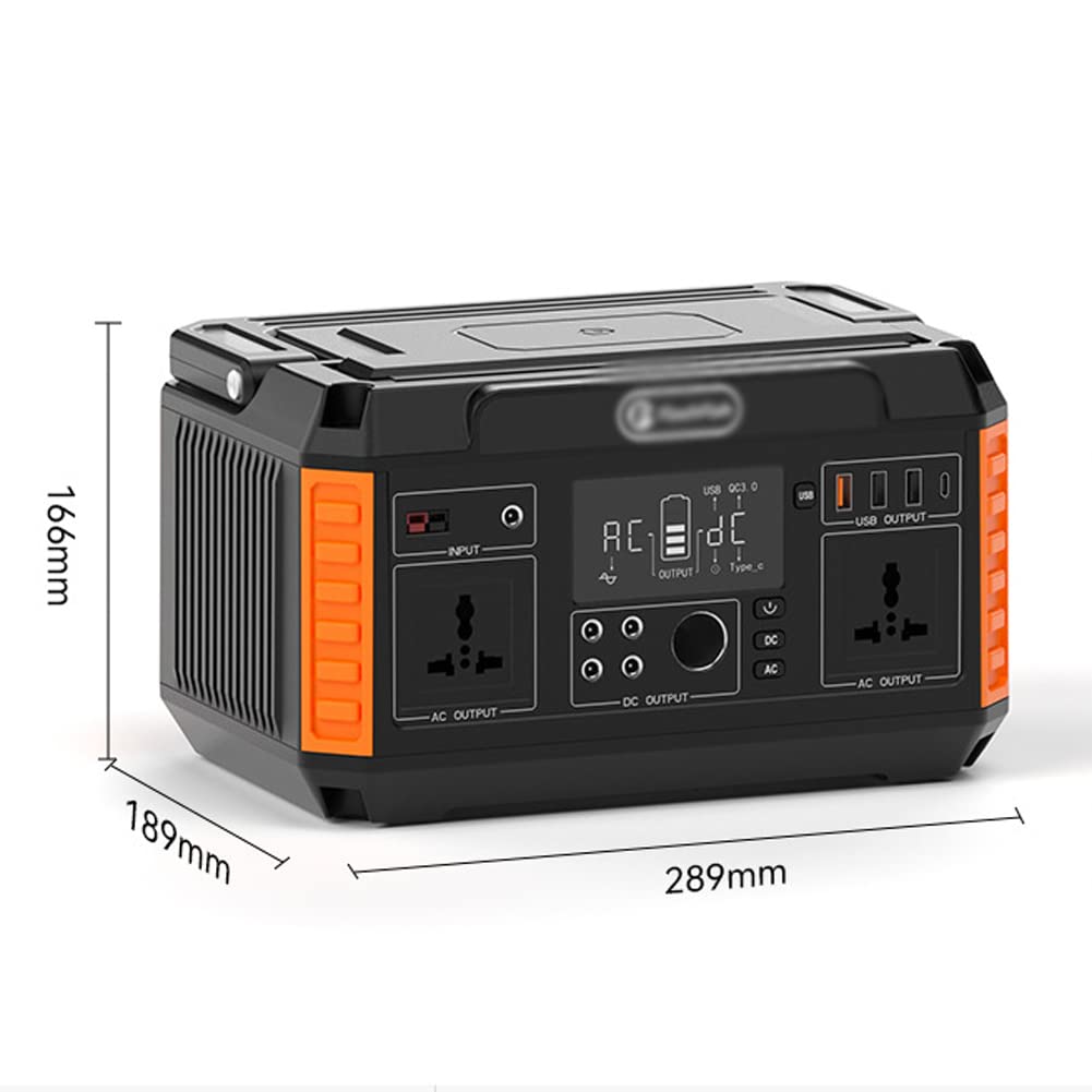 Centrale elettrica Portatile, Alimentatore per accumulo di energia Mobile per Esterni ad Alta Potenza da 500 W con Alimentazione simultanea di 11 dispositivi, per Viaggi in Camper all'aperto