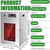 lealovengzh Stainless Steel Food Dehydrator Upgrade With 14 Hooks, 800w 30-90℃Rotary Drying Cabinet - Digital Thermostat & Timer For Homemade Jerky, Biltong, Dry Aged Meat, Bacon, Sausages - Image 6