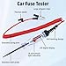 Test Light Automotive, 5-90V DC Test Light with Voltmeter, Bidirectional Car Fuse Tester with Voltage Display, Digital LED Circuit Tester with Extended Spring Wire & Probe for Car/RV/Vehicles