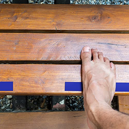 Frienda 10 Pieces Anti Slip Tape Outdoor Waterproof Heavy Duty Adhesive Strips Non Skid Tape High Traction Friction Tape For Stairs Indoor, 16" X 1-1/8", Blue #TOP6