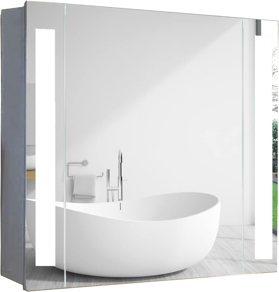 NAIMP Illuminated Bathroom Mirror WallMounted Bathroom