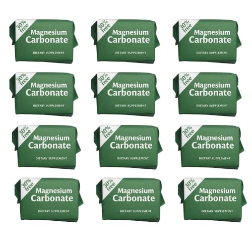 Magnesium Carbonate Cubes 12 Pack | Pure Food Grade Non-GMO Gluten-Free Vegan | Easy to Dissolve Natural Wellness Mineral Made in Mexico LENICO