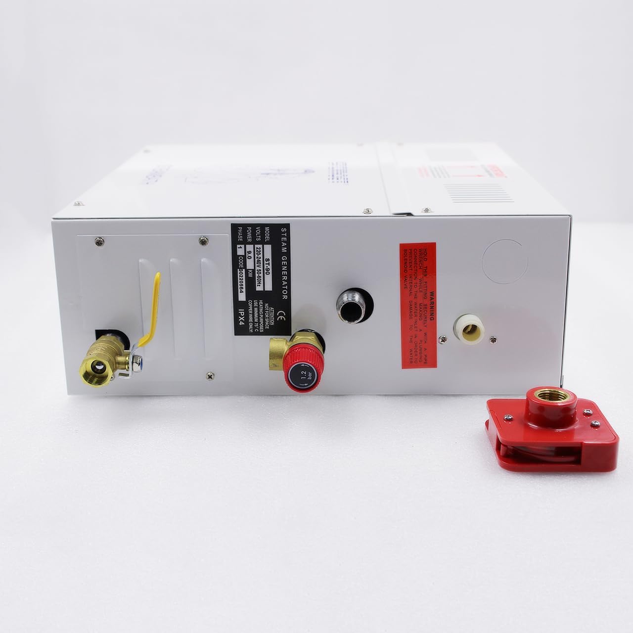 ST-60 6KW Household Sauna Steam Generator Machine, Digital Controller with Adjustable Temp (35-55°C) & Timer, 220V/380V for Wet/Dry Steam Room (4-9 m³)