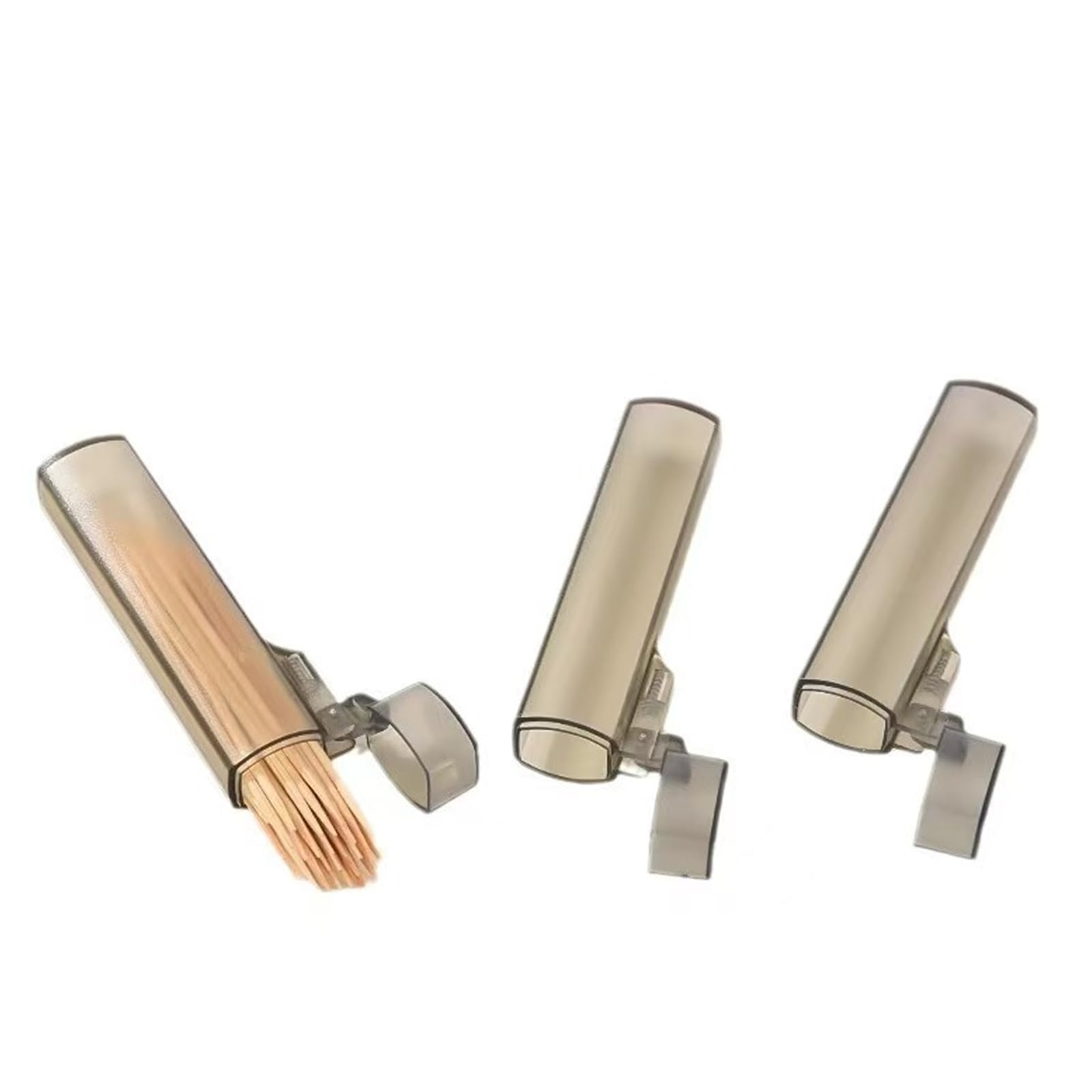 uikios Portable Clear Toothpick Holders Compact Travel Kitchens Restaurant Essential Storage Case Toothpick Container