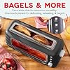 Dash Clear View Toaster - Features Large Window & Extra-Wide Slots - Auto-Shut Off Feature - Bagel Functions, Seven-Browning Levels - 1-Touch Defrost - Black