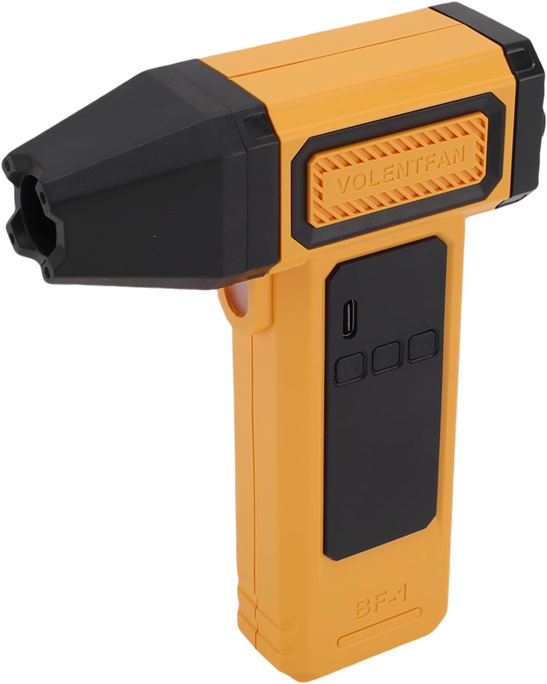 Haofy Compressed Air Duster, 9 Gears Adjustable LED Digital Display Cordless Dust Blower with Charging Port, Ambient Light for Keyboard,PC,Car and Home (Yellow)