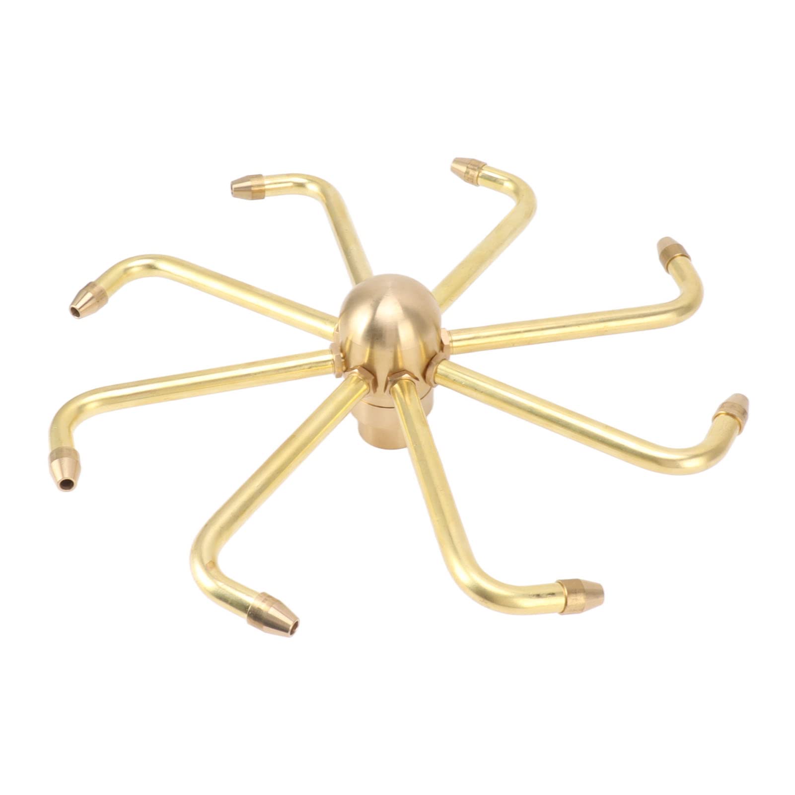 Tyenaza Fountain Nozzle,8 Holes Fountain Nozzles Brass Windmill Rotating Fountain Water Spray Head Tool for Rockery Fish Pond Landscape (8Hole G1.5”)