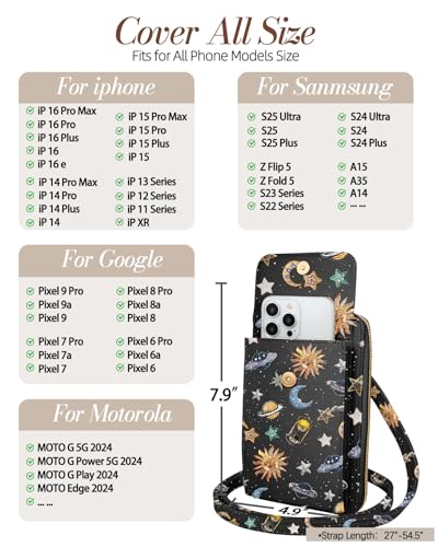 Image of Miss Adola Zipper Cell Phone Crossbody Bag for Women