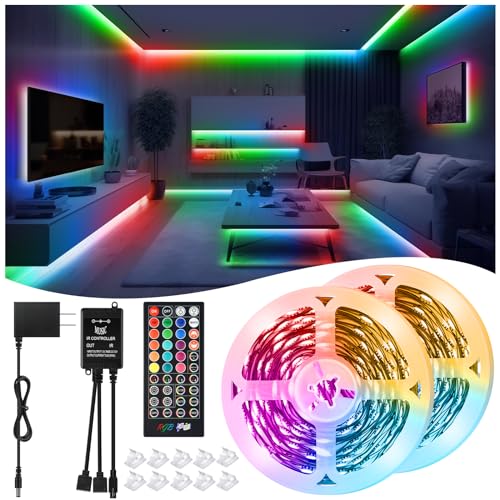 Tira LED RGB 65.6 pies con control remoto IR y 12V miniatura 1