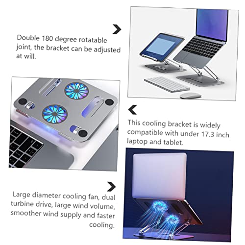 Base para laptop con doble ventilador y aleación de aluminio miniatura 4